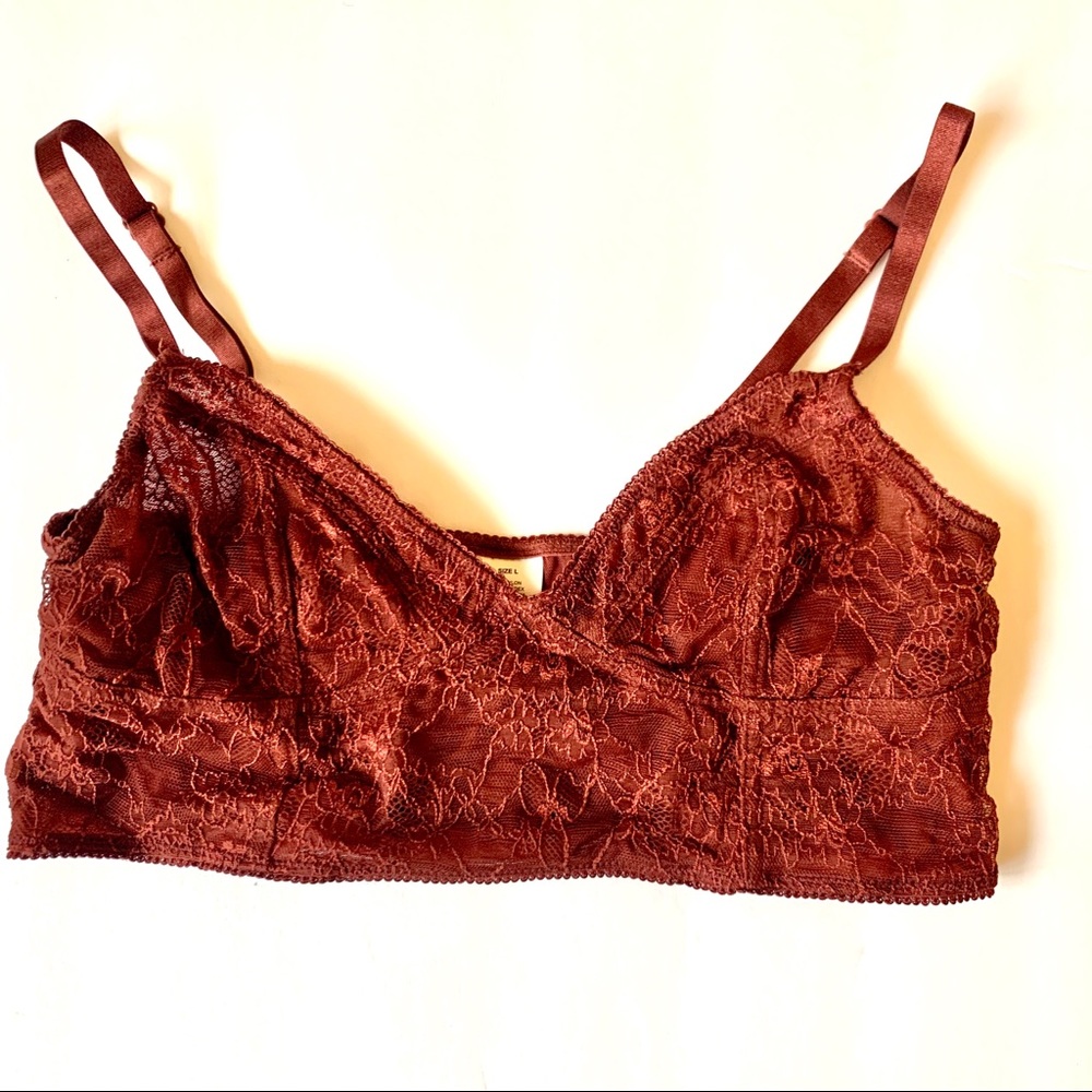 Lace Bralette! Rust | Adjustable Straps